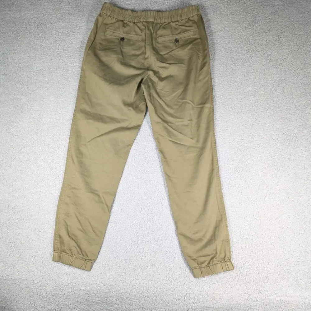 Banana Republic Traveler Pants Mens Small Green Casual Drawstring Pants